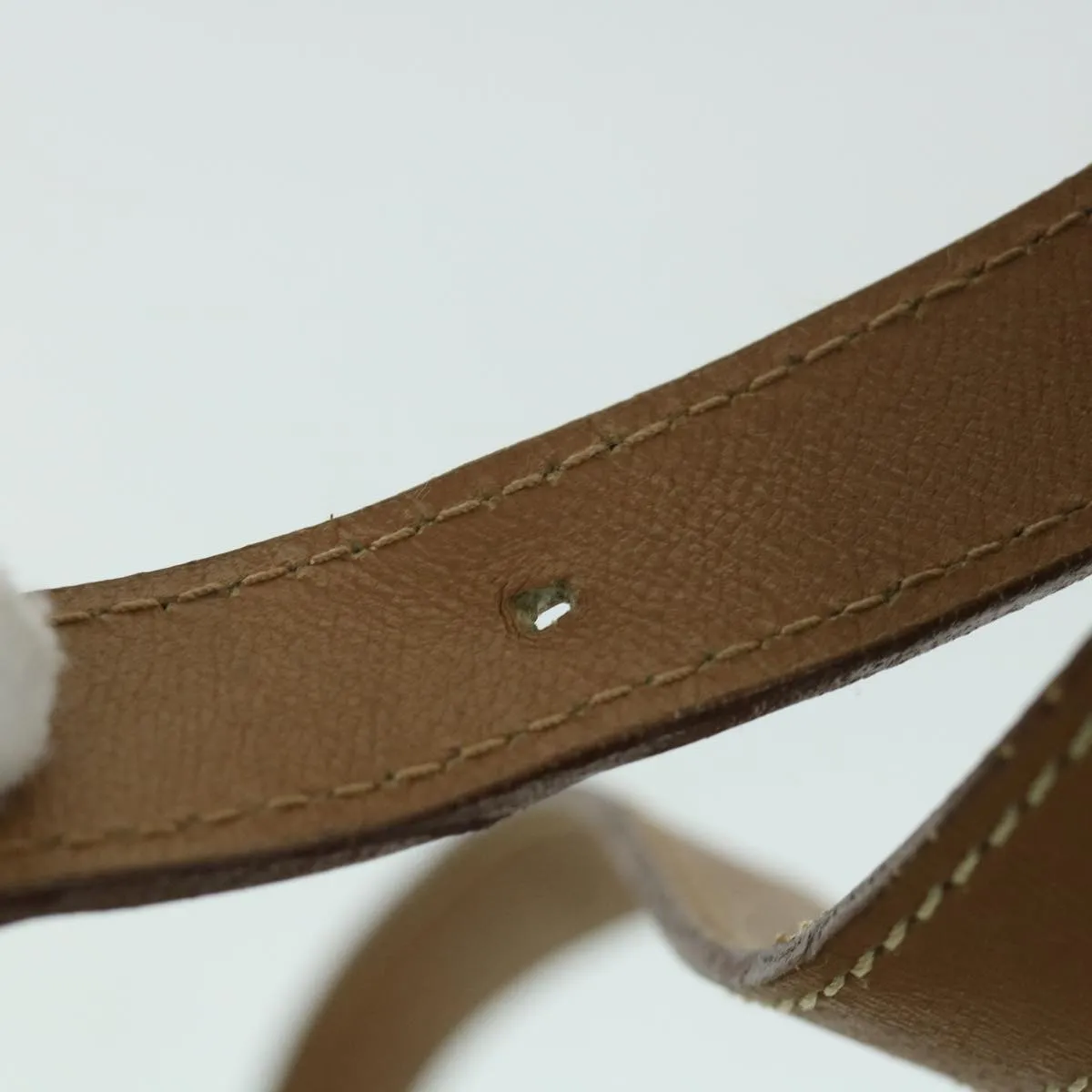 CELINE Macadam Canvas Shoulder Bag Beige Auth ar10192