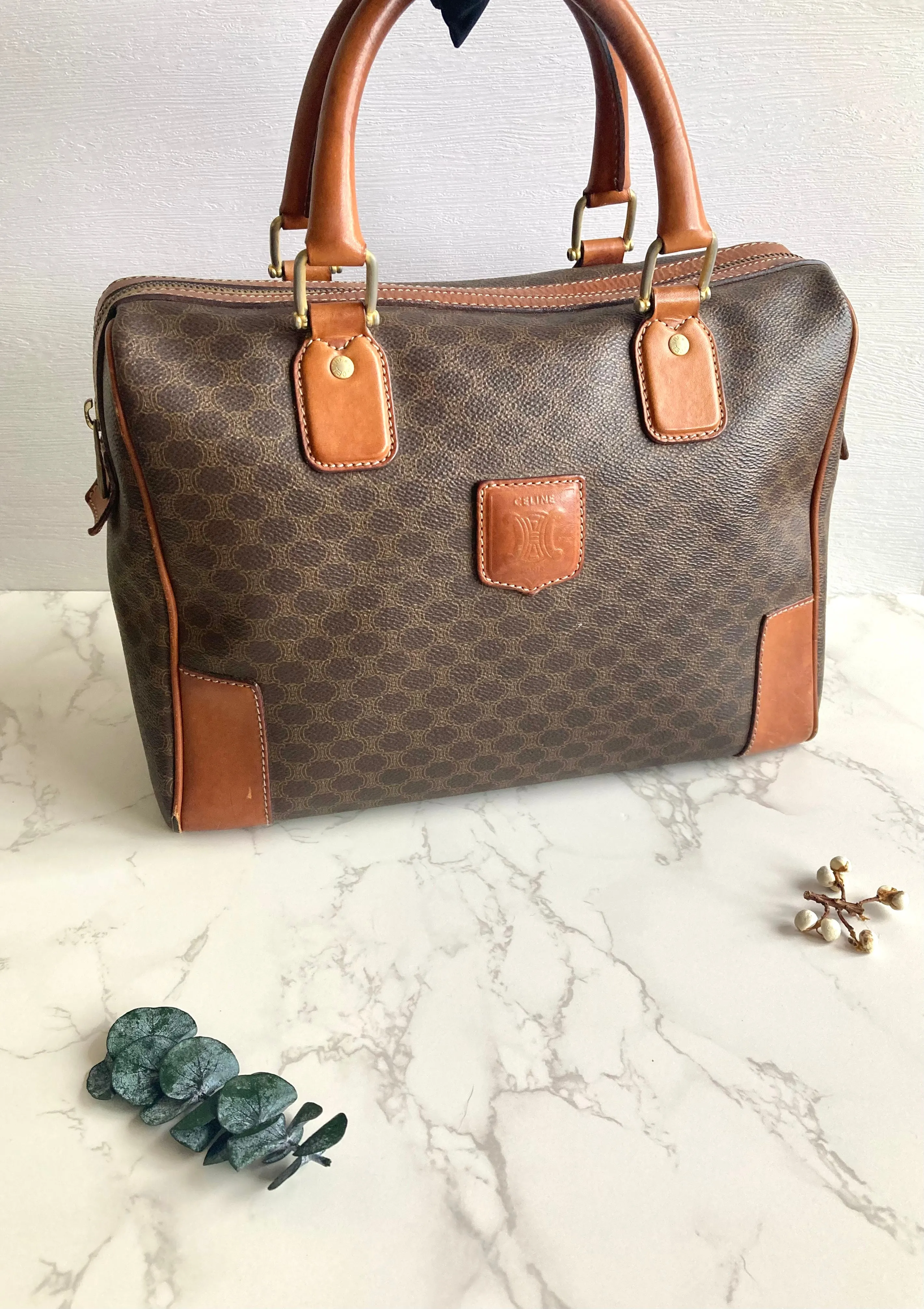CELINE Monogram Mini Boston Bag