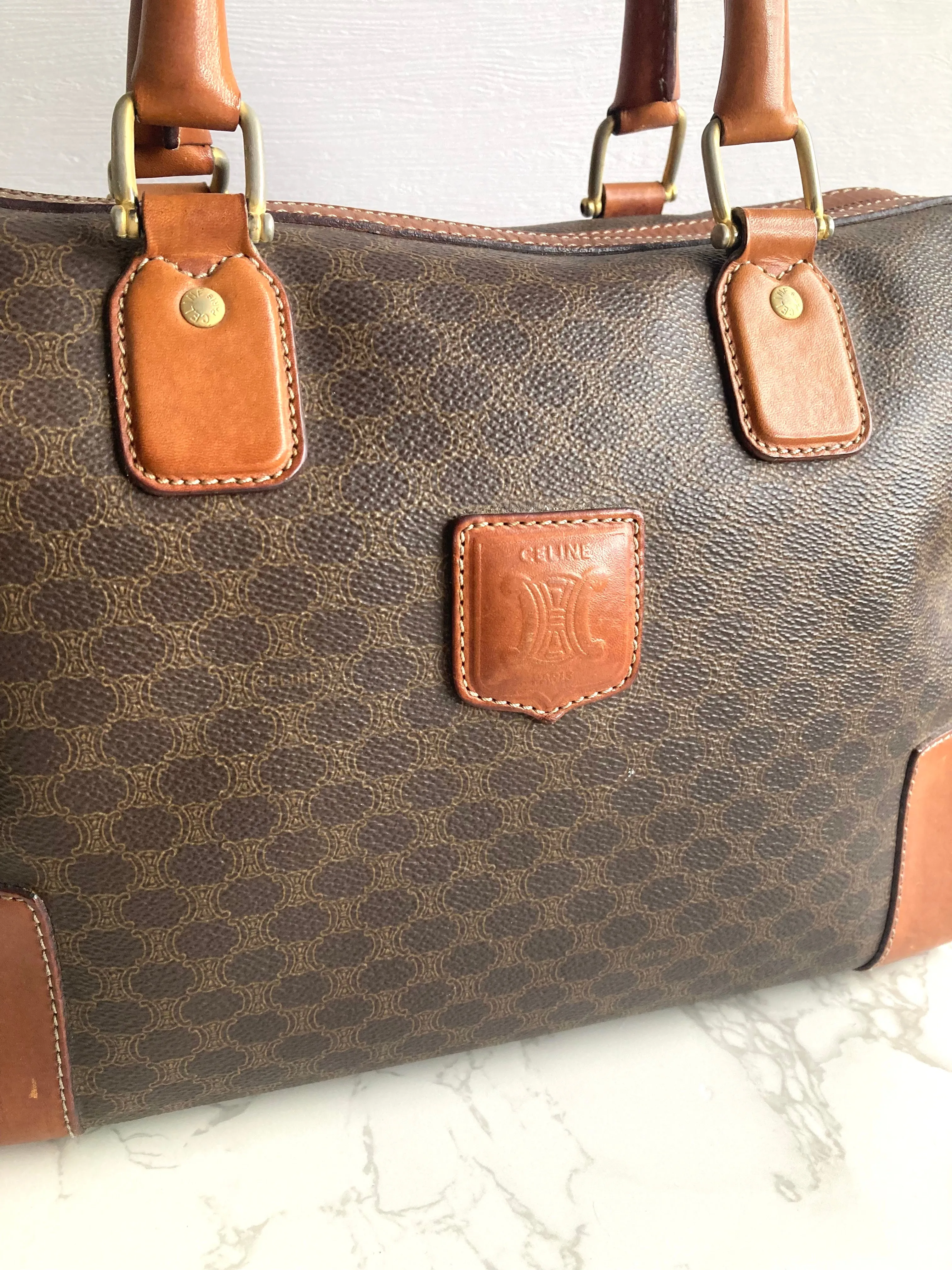 CELINE Monogram Mini Boston Bag