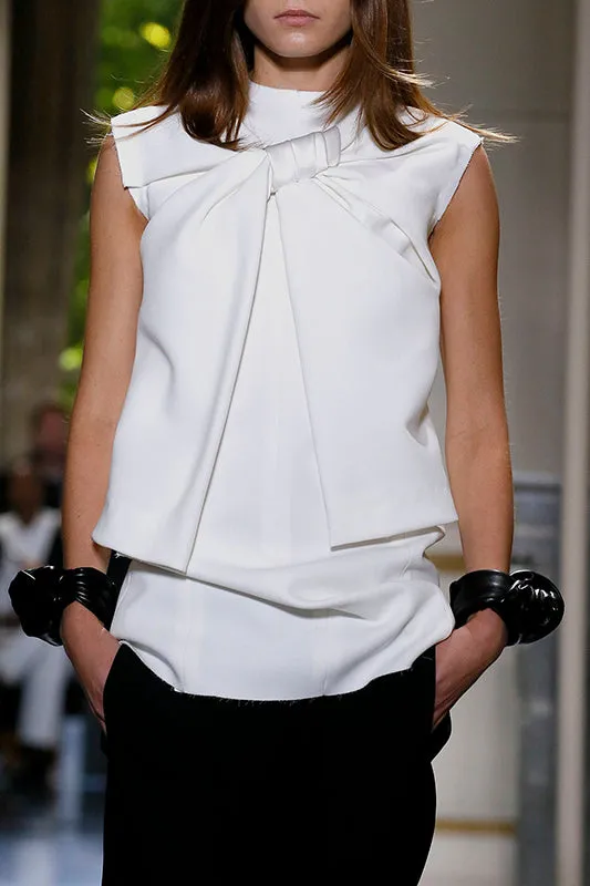 Celine Phoebe Philo Black Leather Knot Bracelet