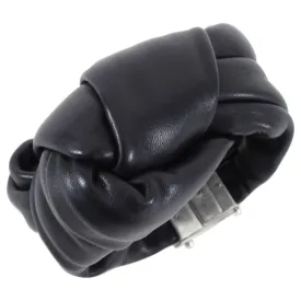 Celine Phoebe Philo Black Leather Knot Bracelet