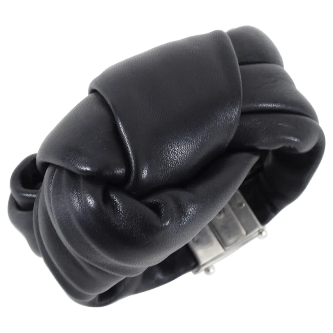 Celine Phoebe Philo Black Leather Knot Bracelet