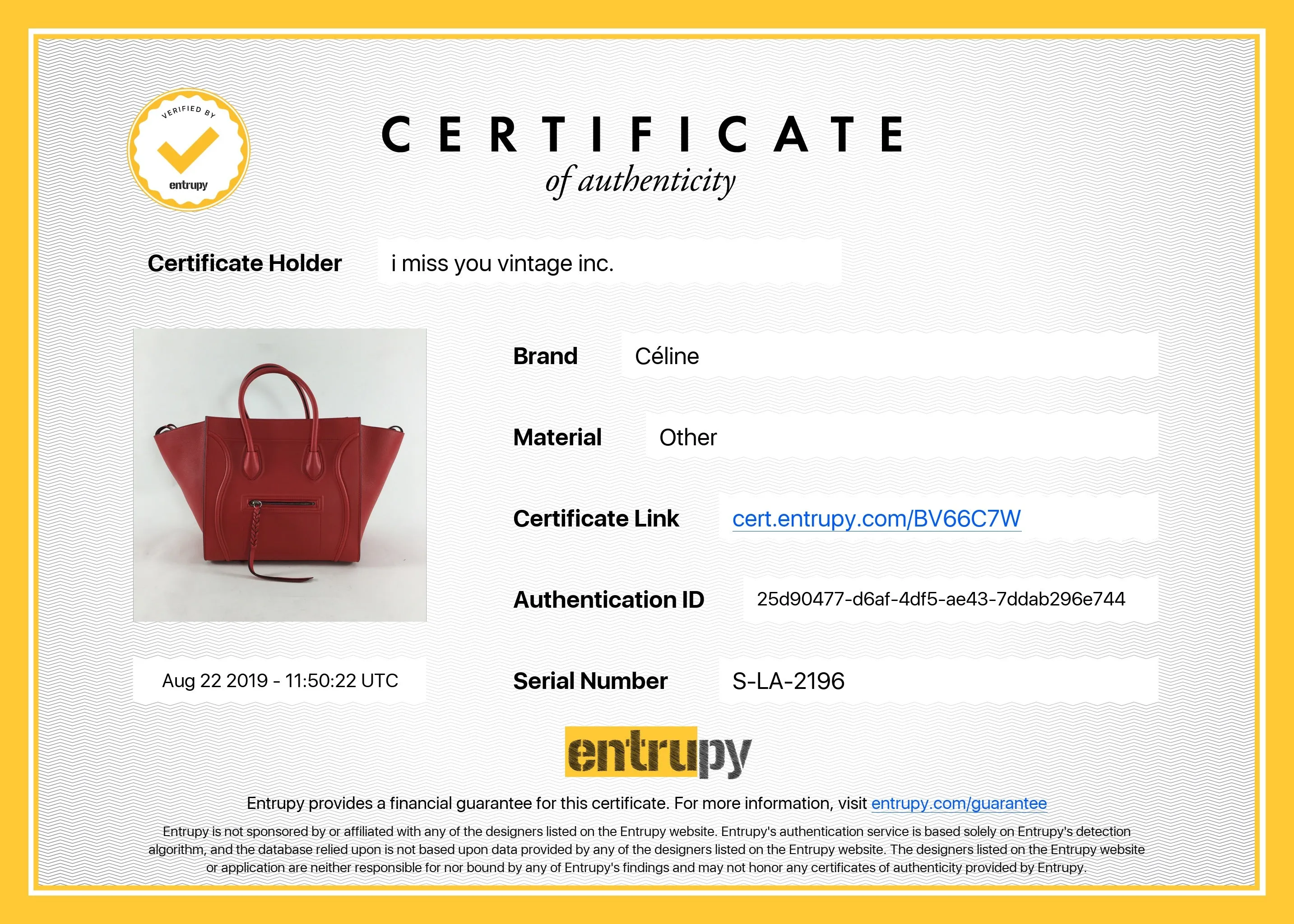Celine Red Medium Phantom Tote Bag New