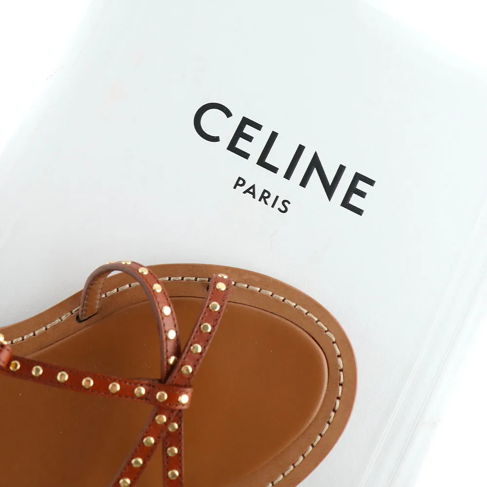 CELINE - Sandales plates Taillat en cuir (T38,5)