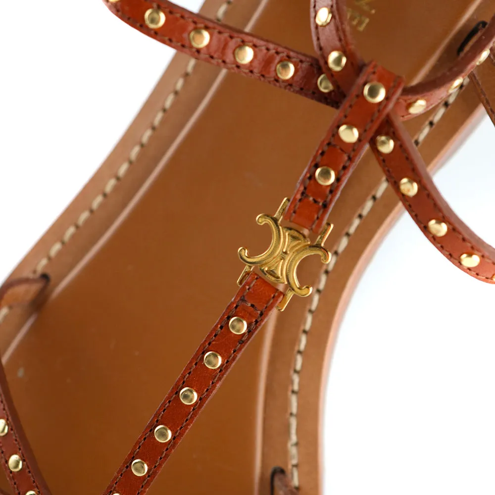 CELINE - Sandales plates Taillat en cuir (T38,5)