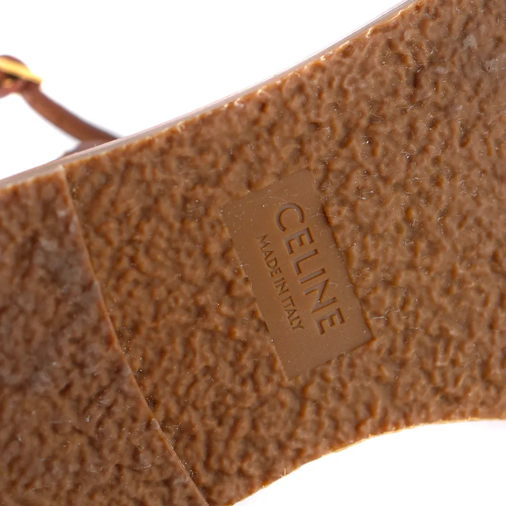 CELINE - Sandales plates Taillat en cuir (T38,5)