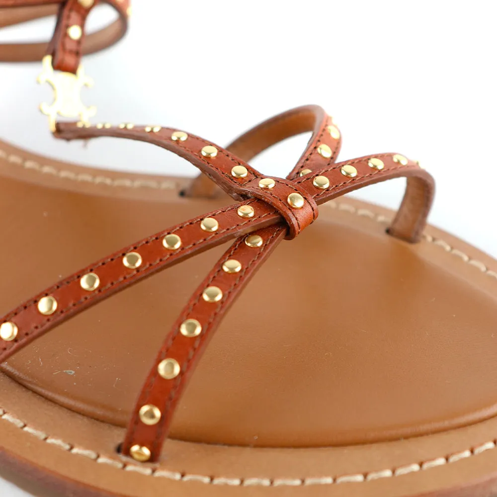 CELINE - Sandales plates Taillat en cuir (T38,5)