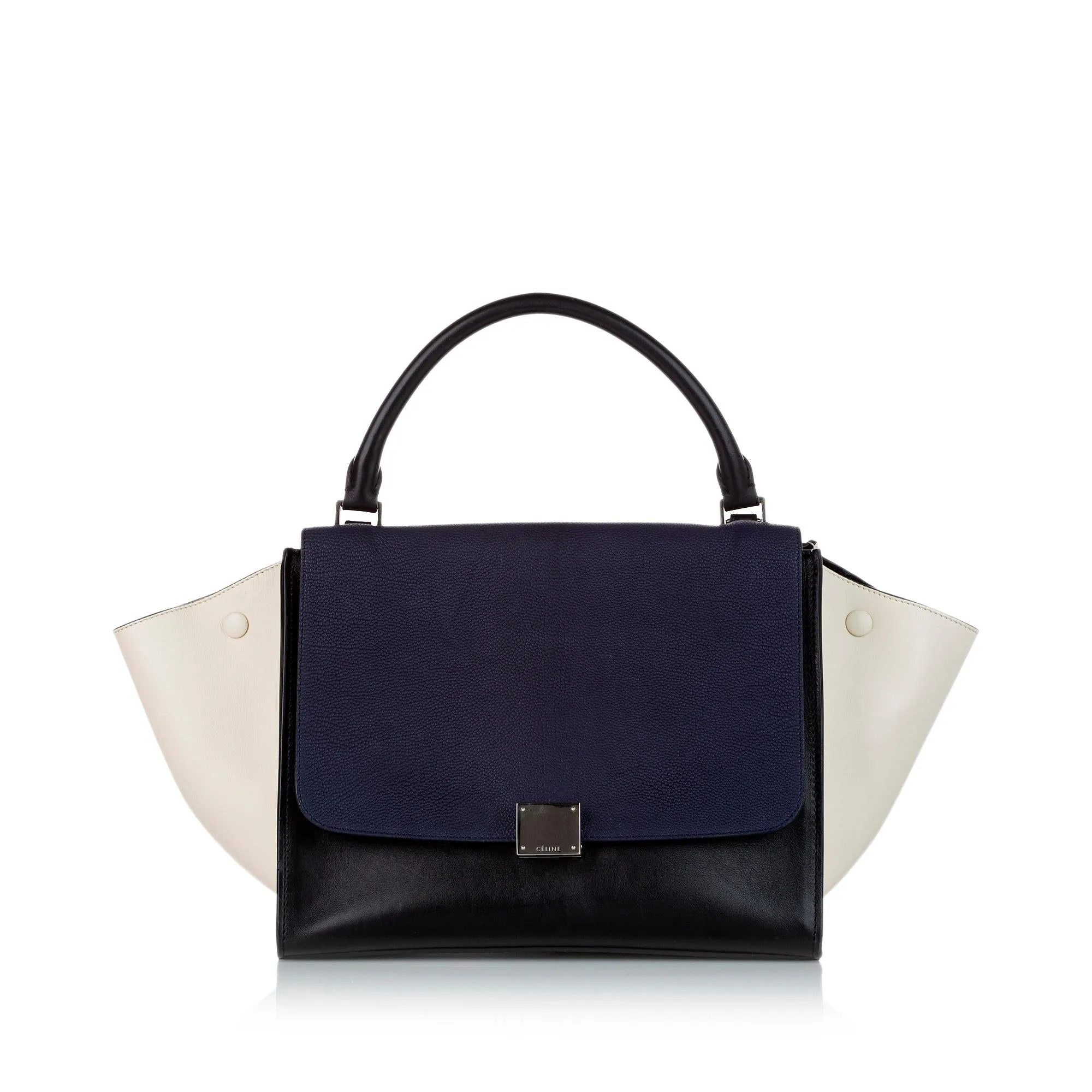 Celine Trapeze Tricolor Leather Satchel (SHG-24641)