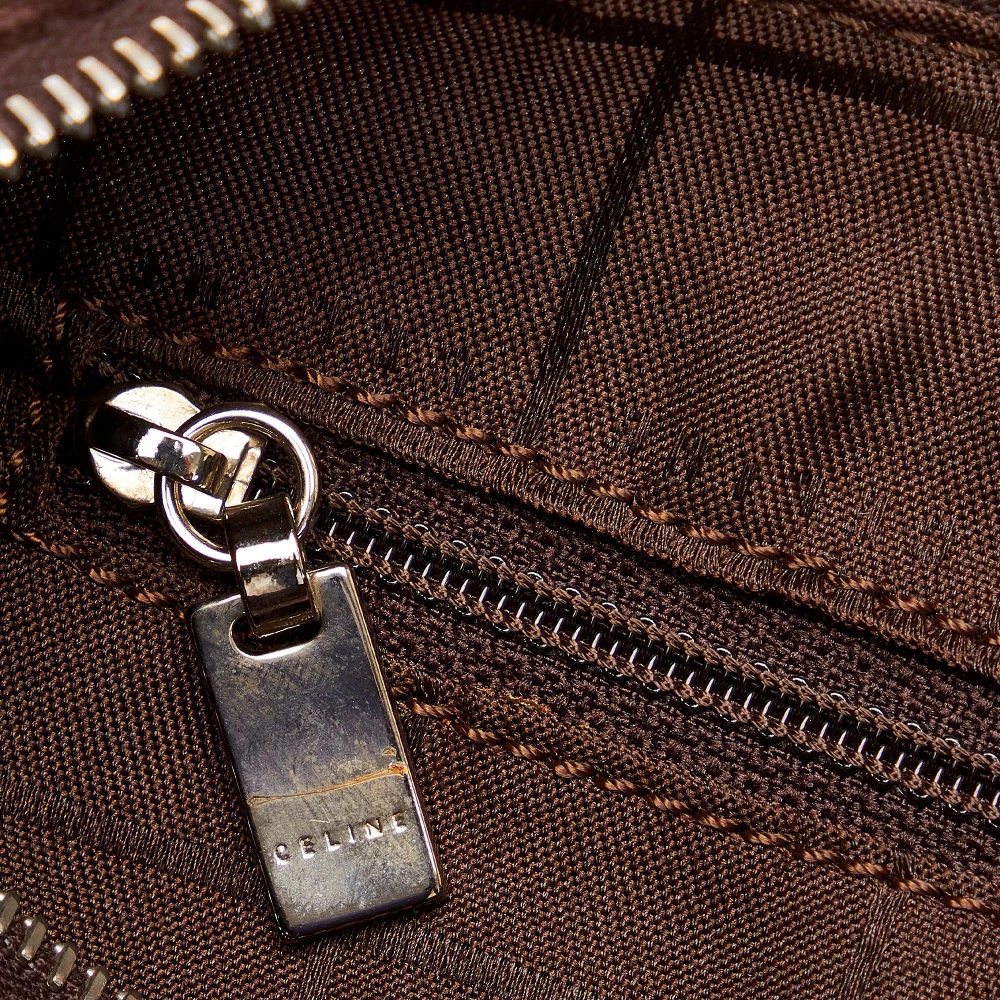 Celine Vintage Barrel Bag Embossed Suede Medium (SHG-Y8CjZx)
