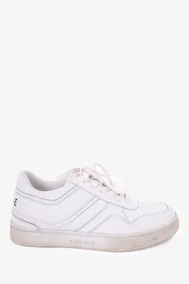 Celine White Leather Trainer Low-top Sneaker Size 37