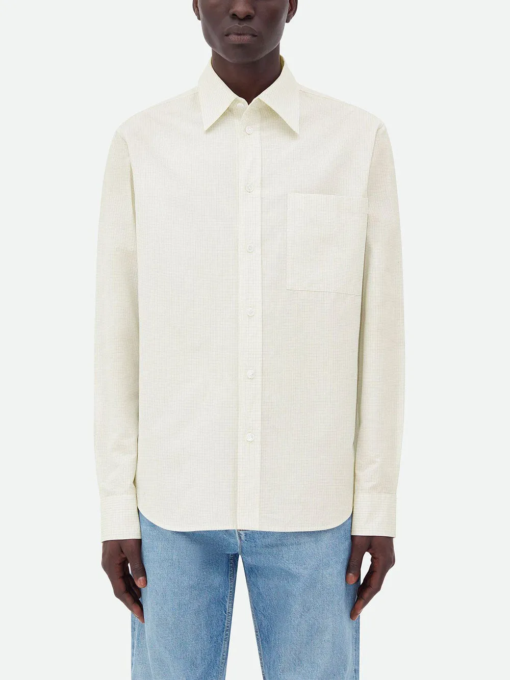 Check embroidered shirt