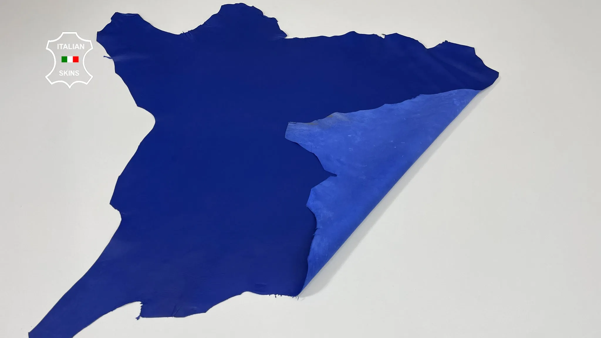 COBALT BLUE smooth Italian genuine Lambskin Lamb Sheep leather skins hides 0.5mm to 1.2mm