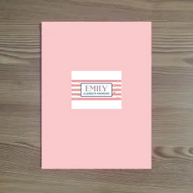 Confetti Stripes Personalized Folder Stickers
