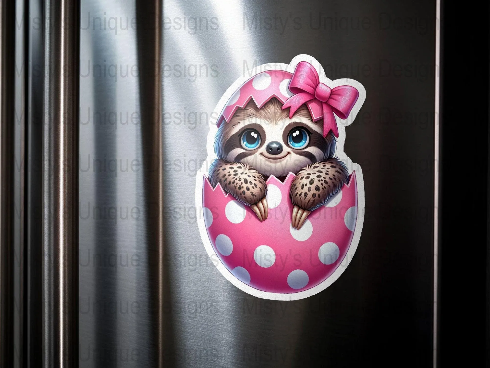 Cute Sloth Clipart PNG, Baby Sloth in Pink Egg, Digital Download, Children&#39;s Party Designs, Craft Supplies & Tools, Scrapbooking PNG