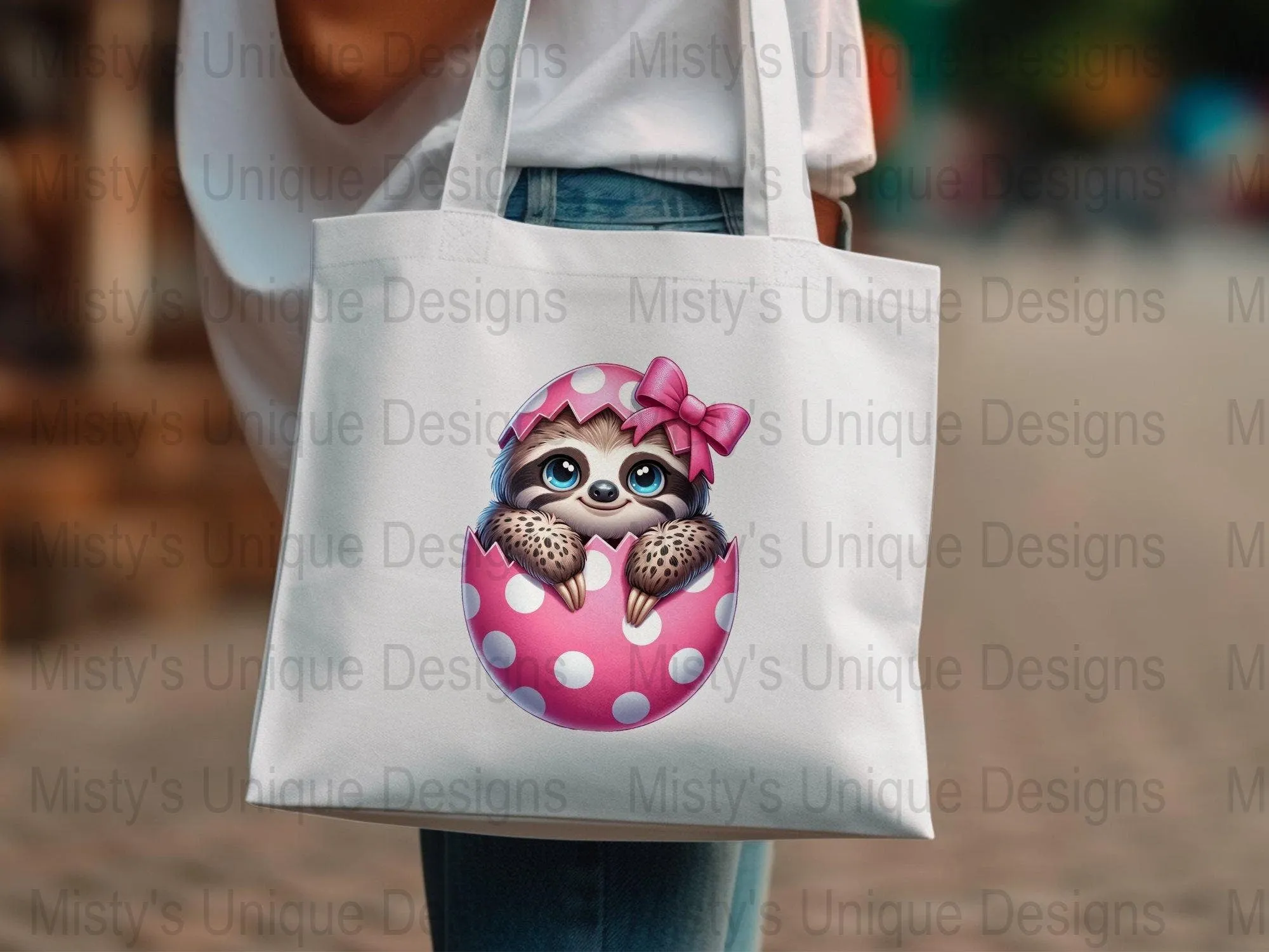 Cute Sloth Clipart PNG, Baby Sloth in Pink Egg, Digital Download, Children&#39;s Party Designs, Craft Supplies & Tools, Scrapbooking PNG