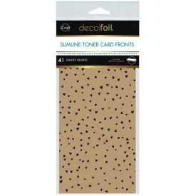 Deco Foil Kraft Toner Sheets 4"X9" 4 pack - Dainty Hearts*