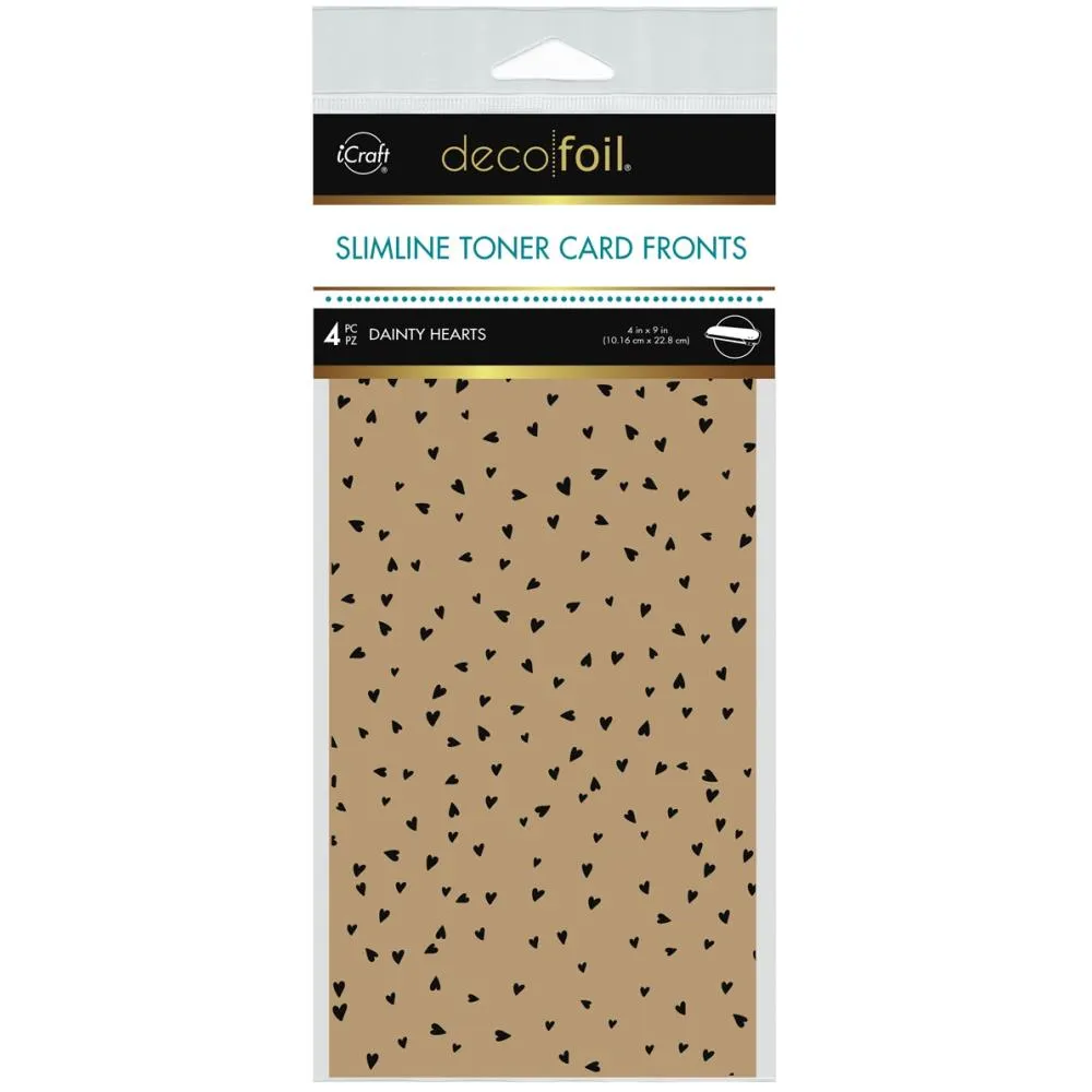 Deco Foil Kraft Toner Sheets 4"X9" 4 pack - Dainty Hearts*
