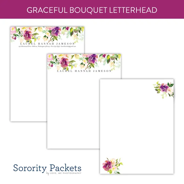 Delicate Blooms Custom Letterhead