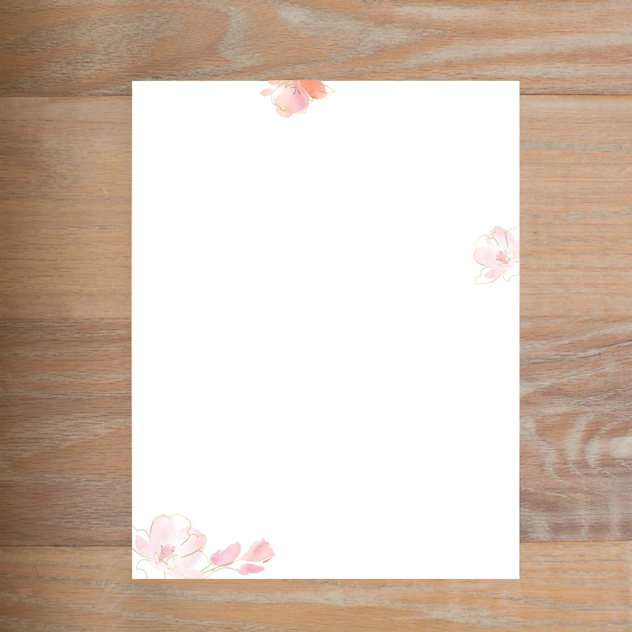 Delicate Blooms Custom Letterhead