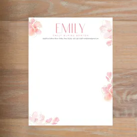 Delicate Blooms Custom Letterhead