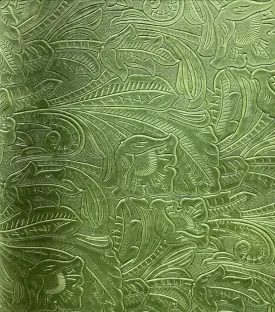 Denver Green Embossed Leather