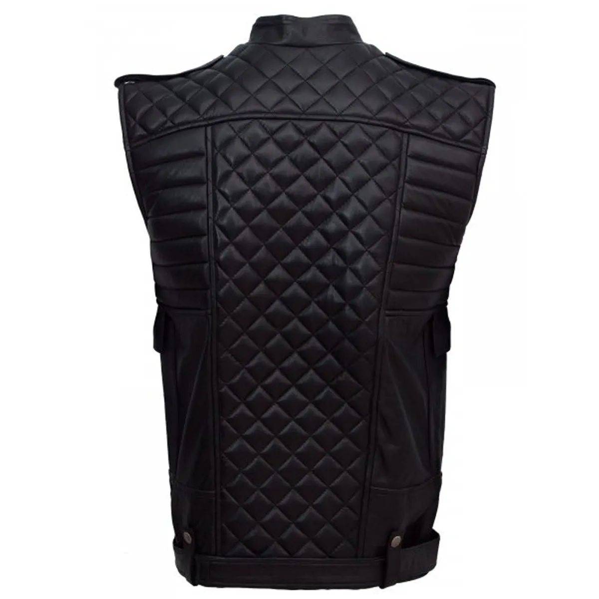 Double Breast Fashion Leather Vest