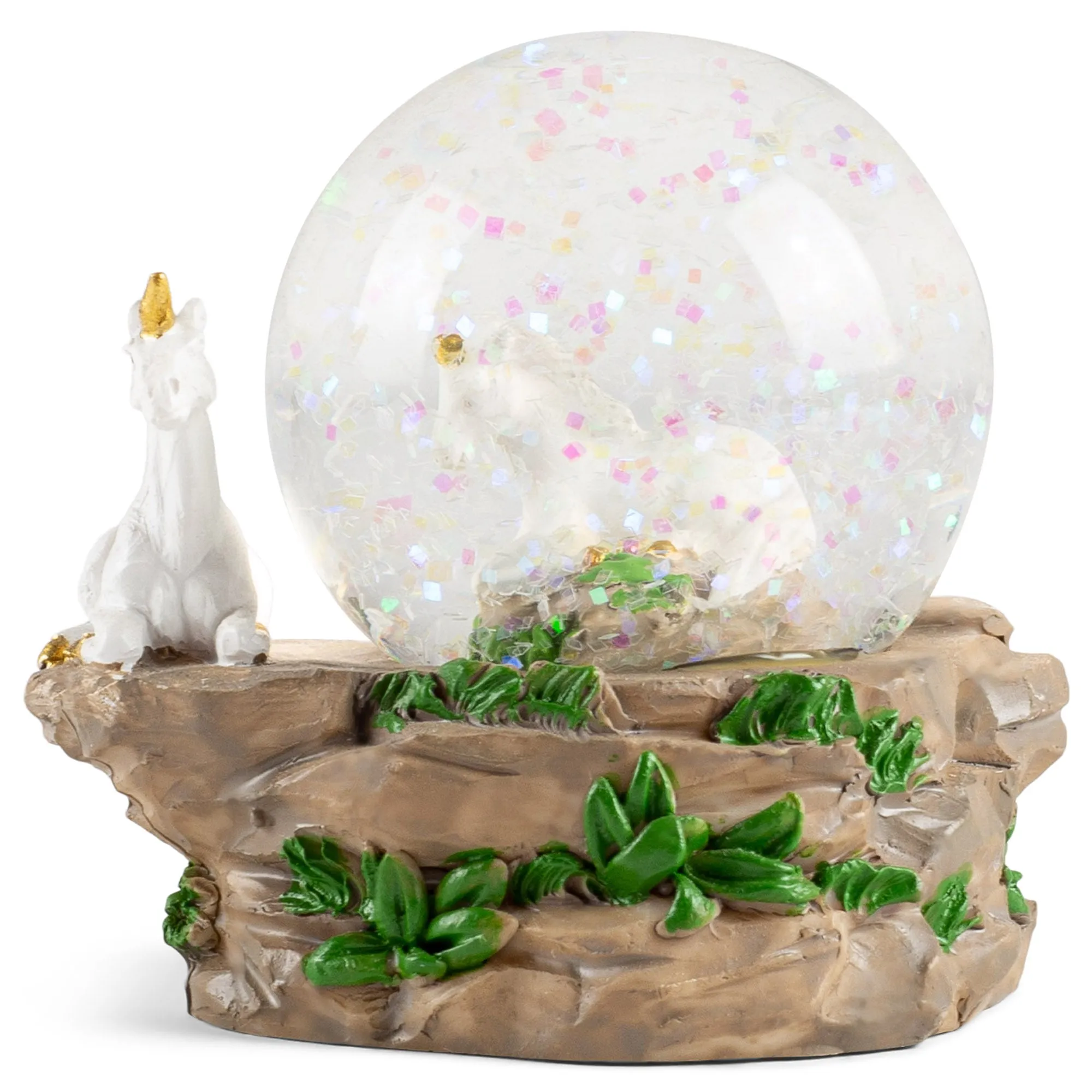 Elanze Designs Pretty Unicorns Figurine 45MM Polyresin Water Globe Decoration