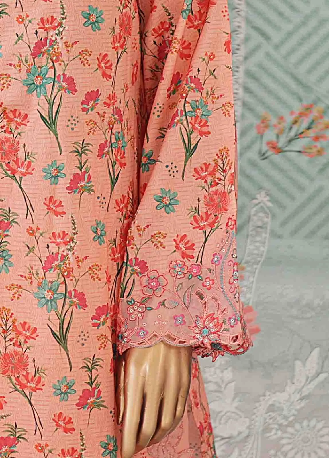 EMB-0177-SM- 3 Piece Embroidered Stitched Suit
