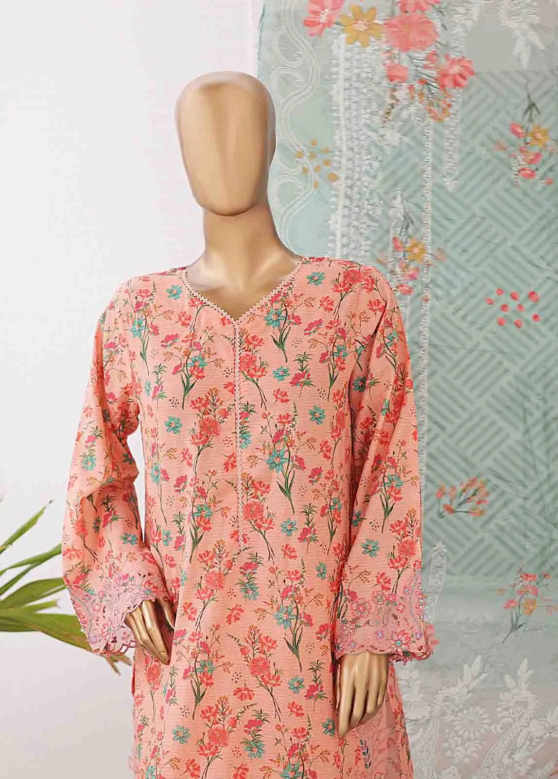 EMB-0177-SM- 3 Piece Embroidered Stitched Suit