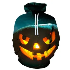 Emilia Pumpkin Halloween 3D Digital Printing Hoodie