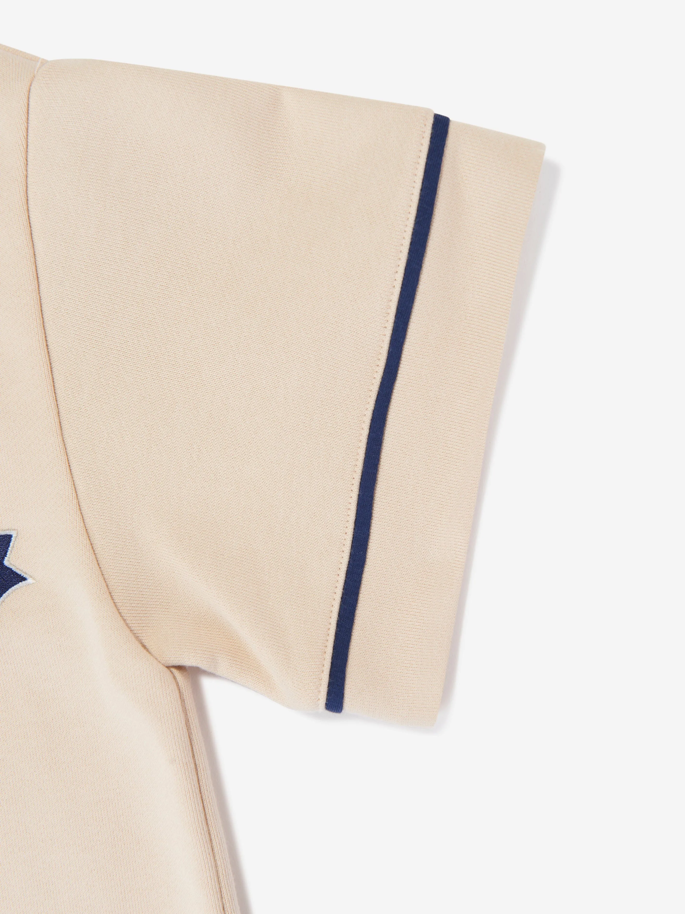 Fendi Boys Cotton T-Shirt in Beige