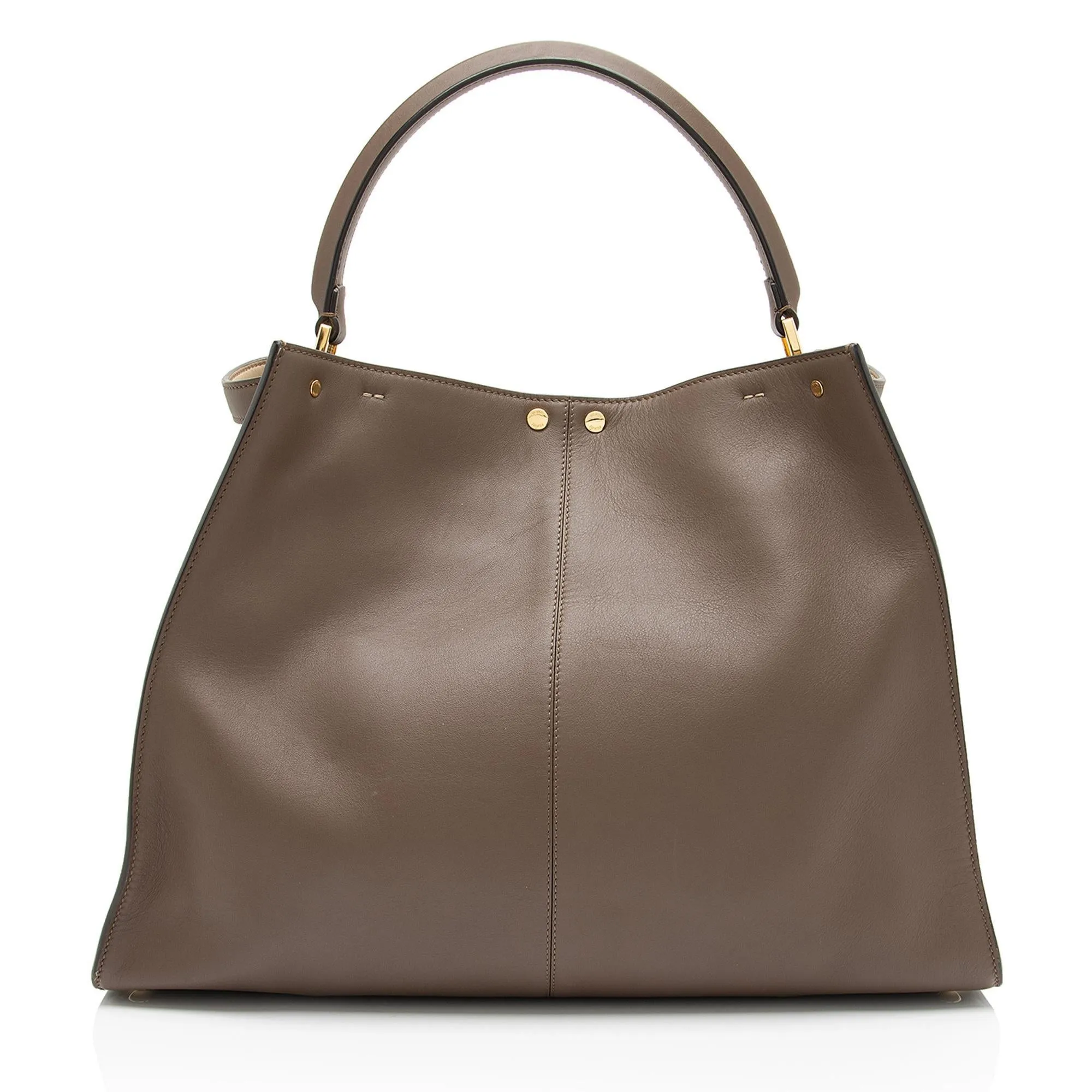 Fendi Nappa Leather Peekaboo X Lite Large Satchel (SHF-WvzNXl)