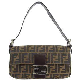 Fendi Vintage 1990's Zucca Monogram Logo Baguette Bag