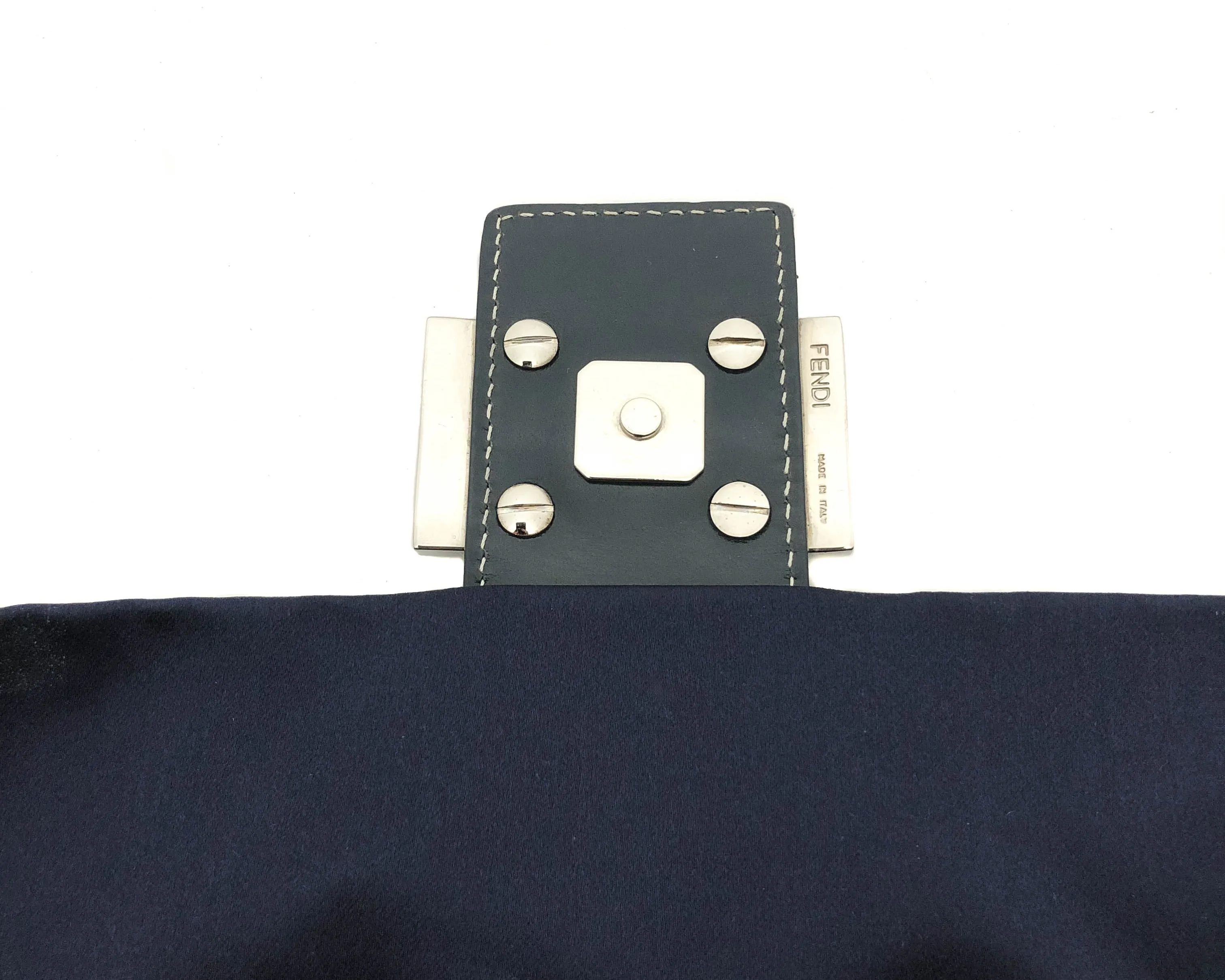 Fendi Vintage Runway Hand-Painted Silk Baguette Bag