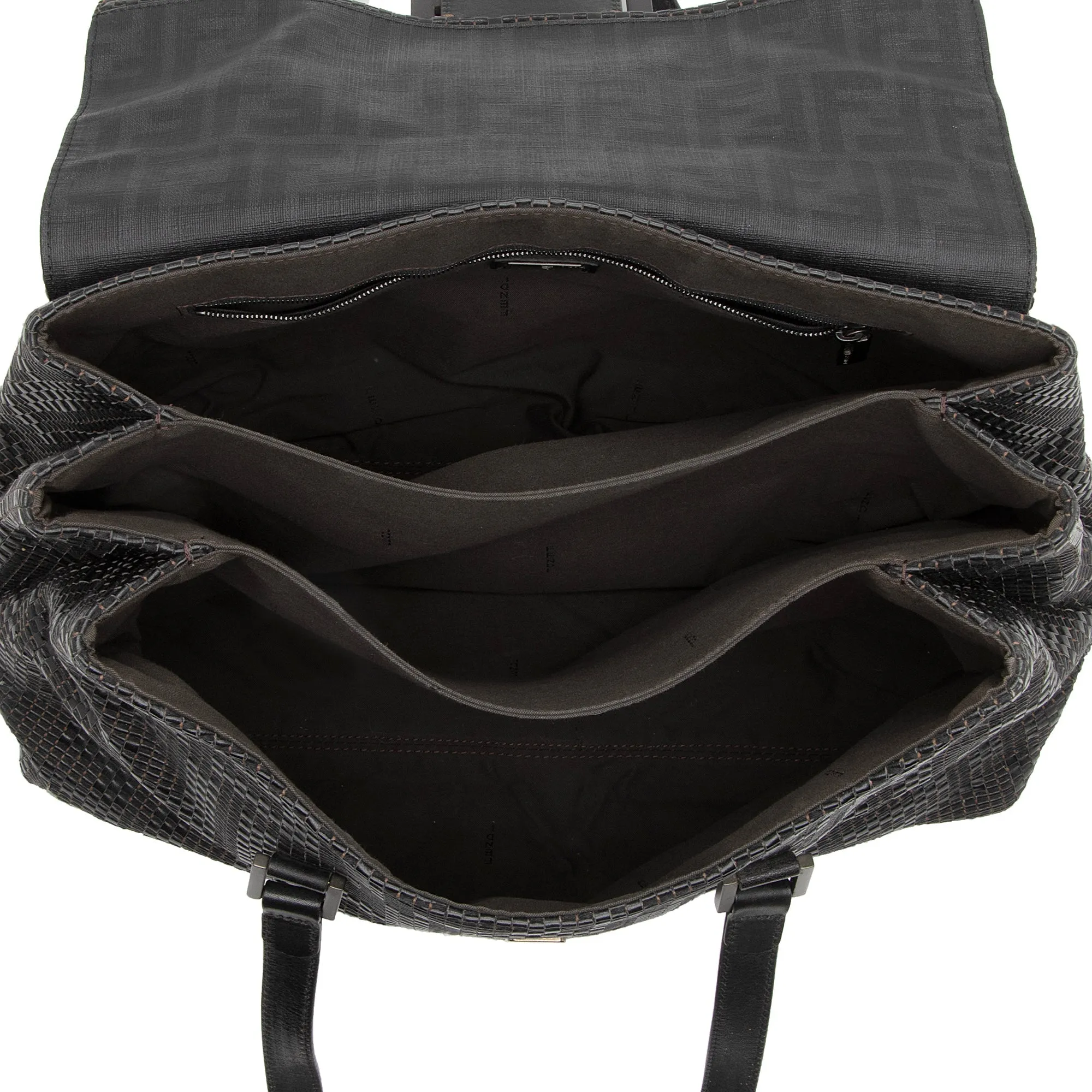 Fendi Woven Zucca Leather Forever Large Shoulder Bag (SHF-QqfMFO)