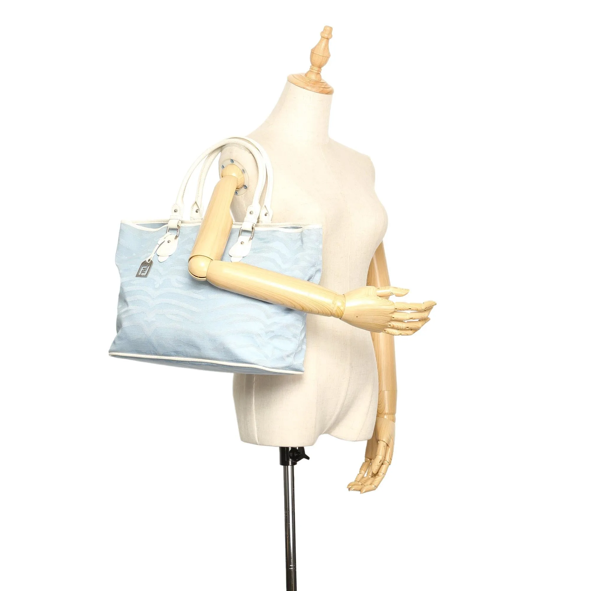 Fendi Zebra Print Canvas Tote Bag (SHG-32381)