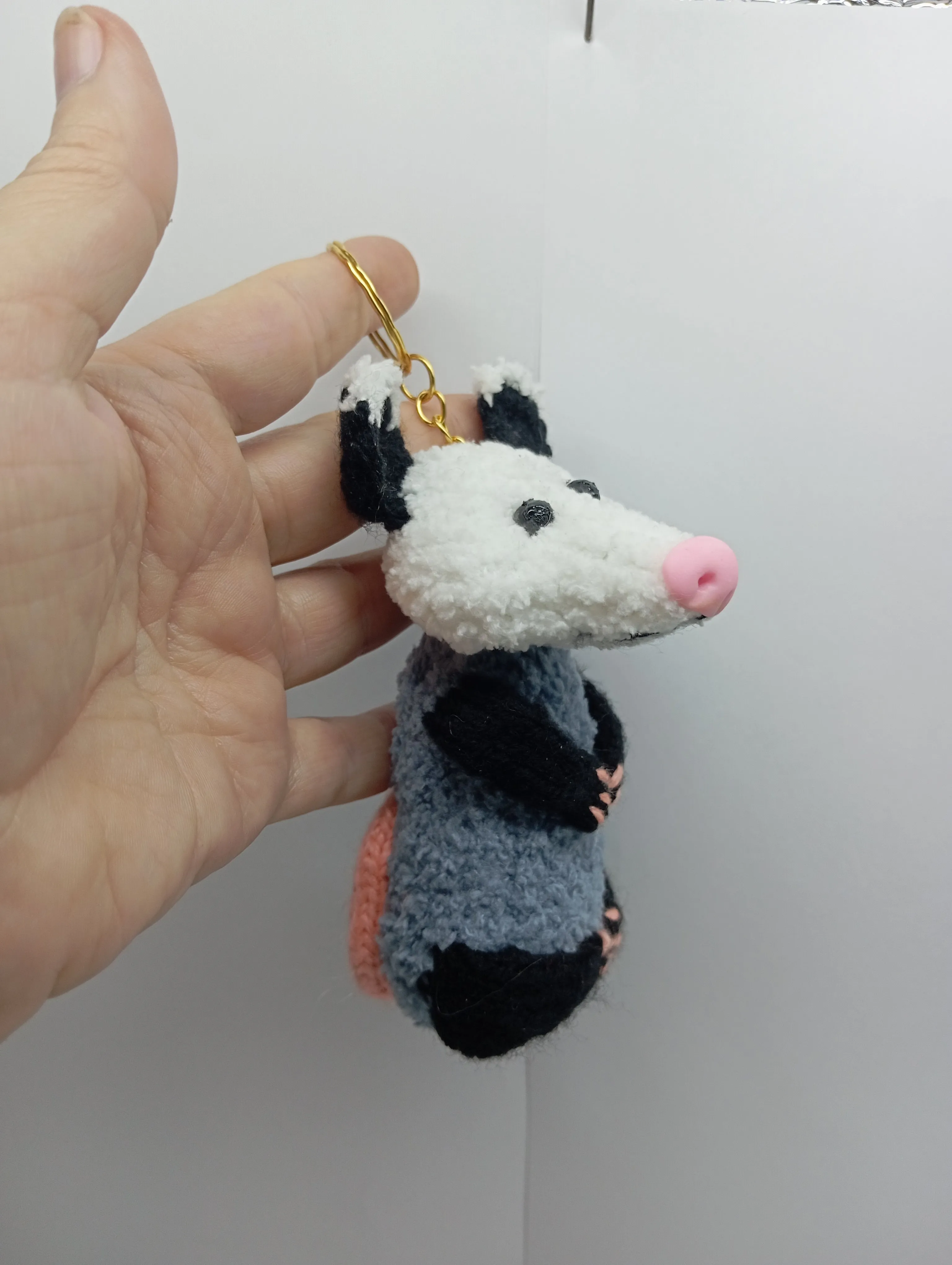 Fox, Rat, Possum Keychains knitted accessories toy