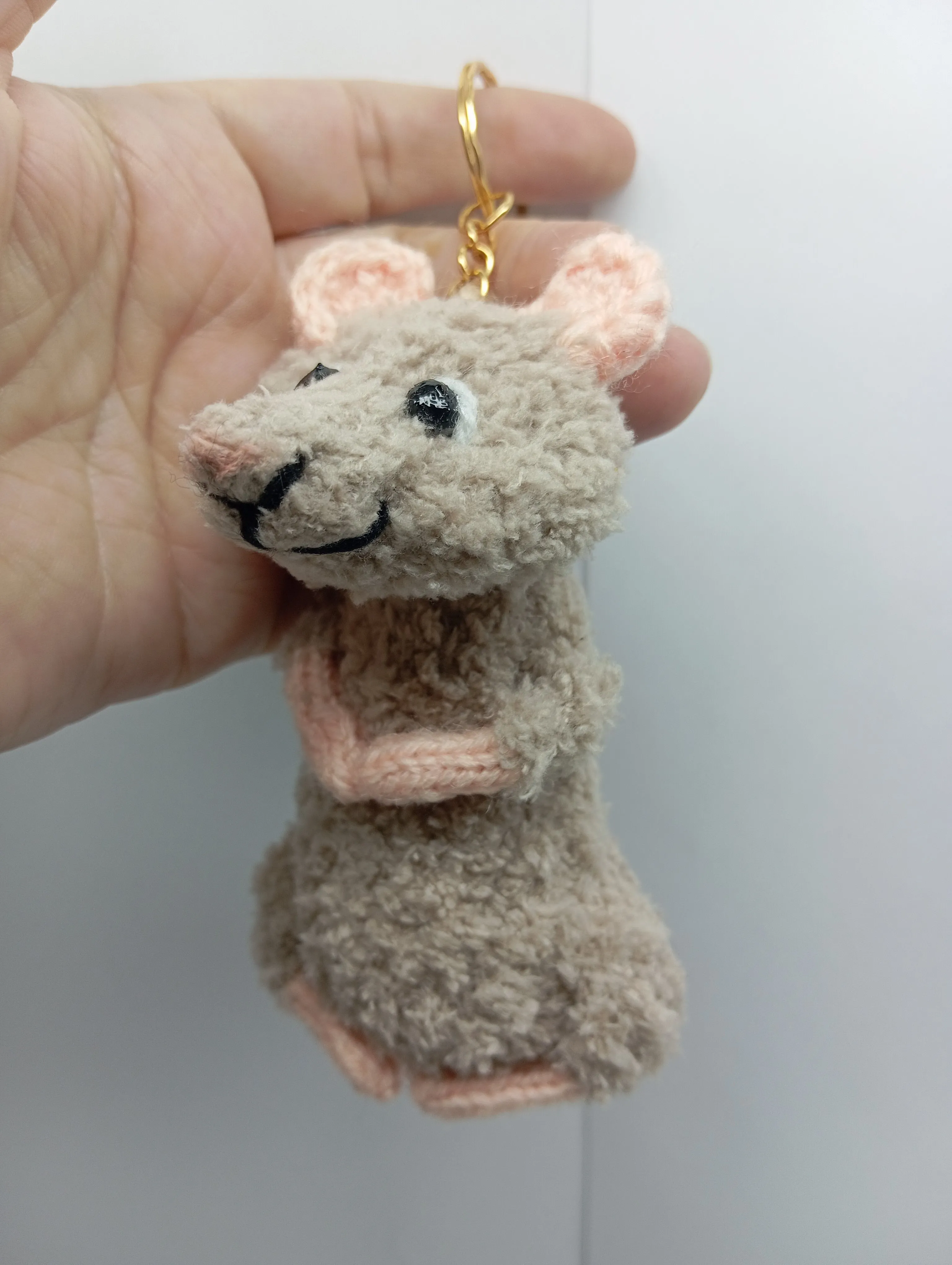 Fox, Rat, Possum Keychains knitted accessories toy