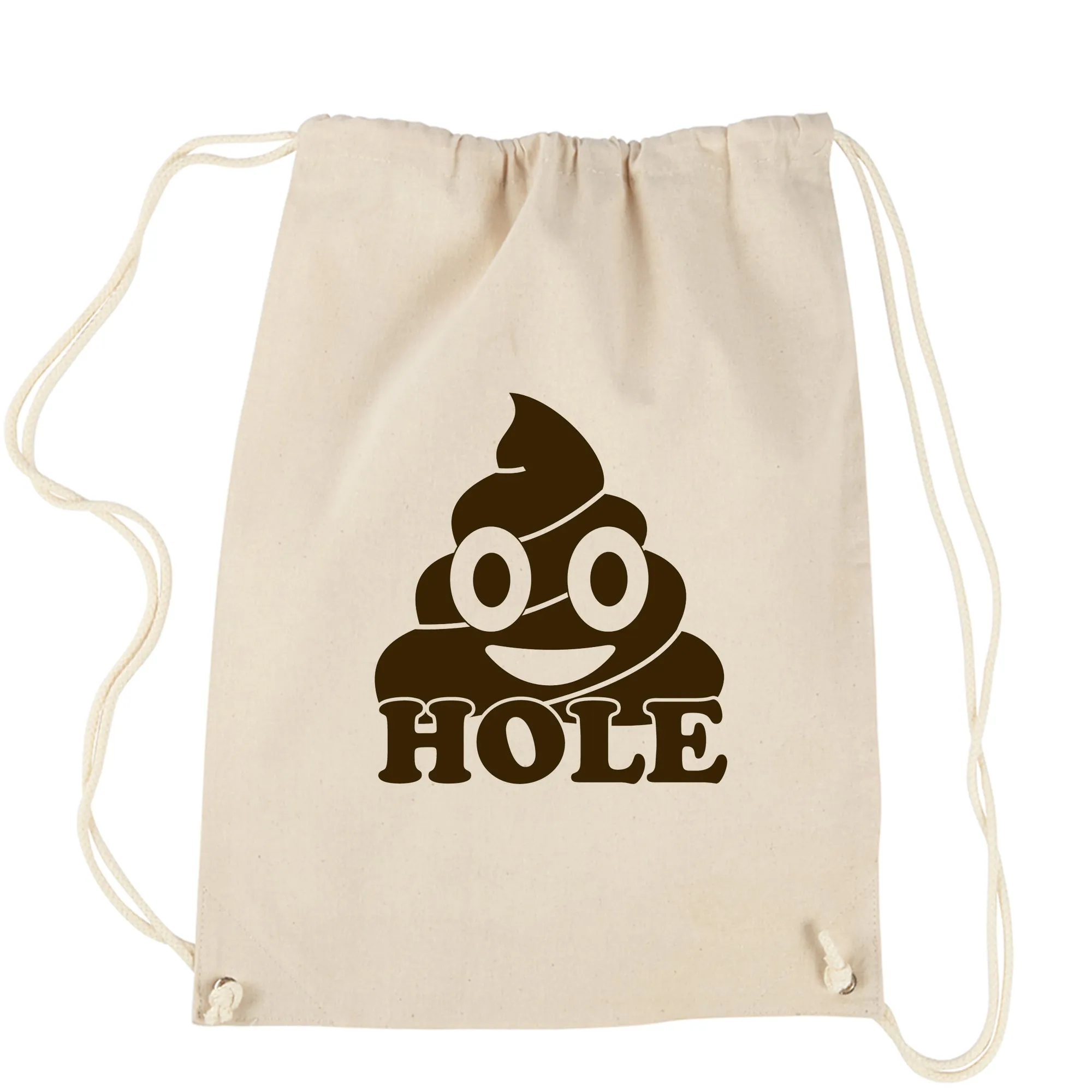Funny Emoticon Sh*thole Trump Political Joke Drawstring Backpack
