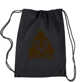 Funny Emoticon Sh*thole Trump Political Joke Drawstring Backpack