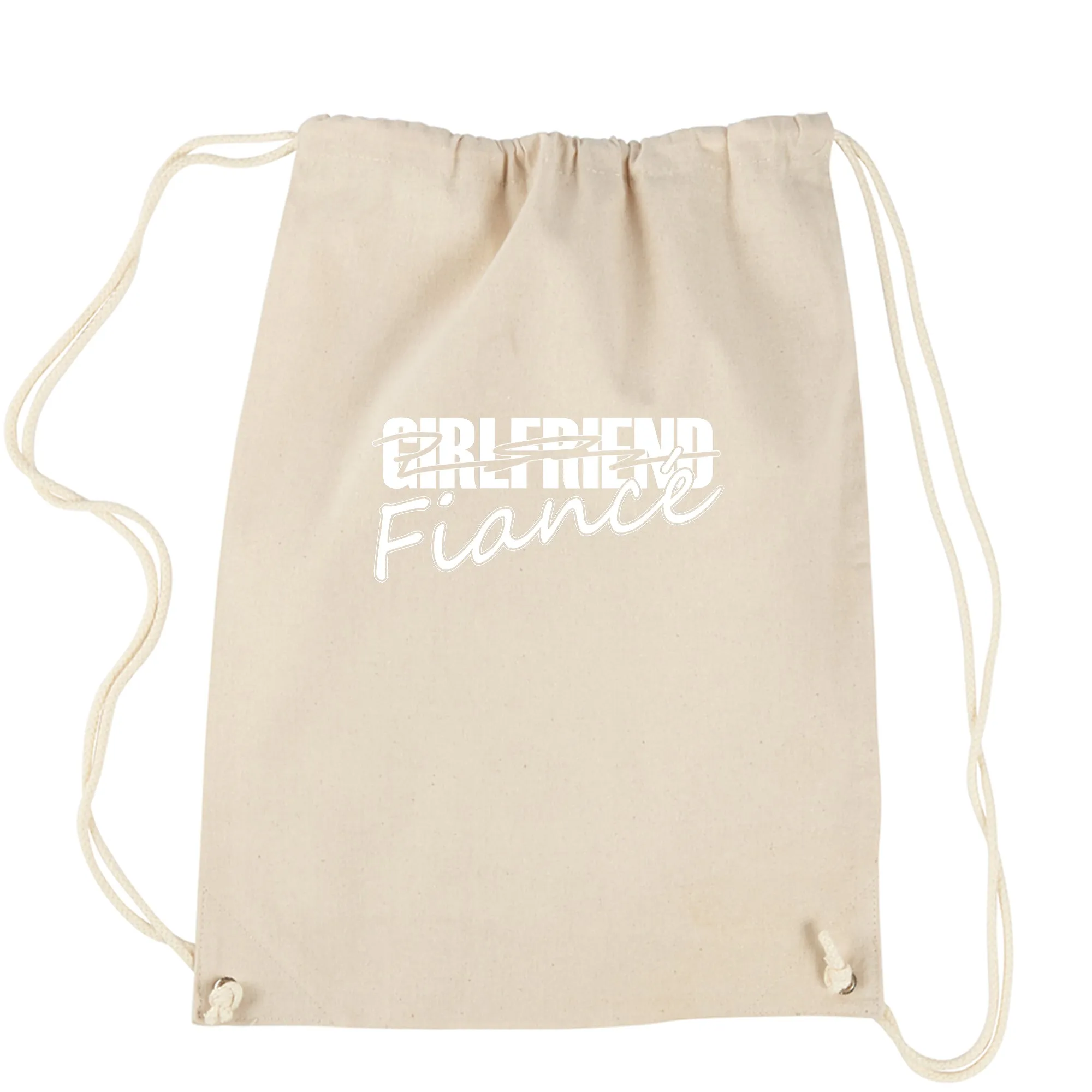 Girlfriend to Fiance Engaged Drawstring Backpack