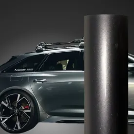 Gloss Metallic Battleship Grey Car Wrap