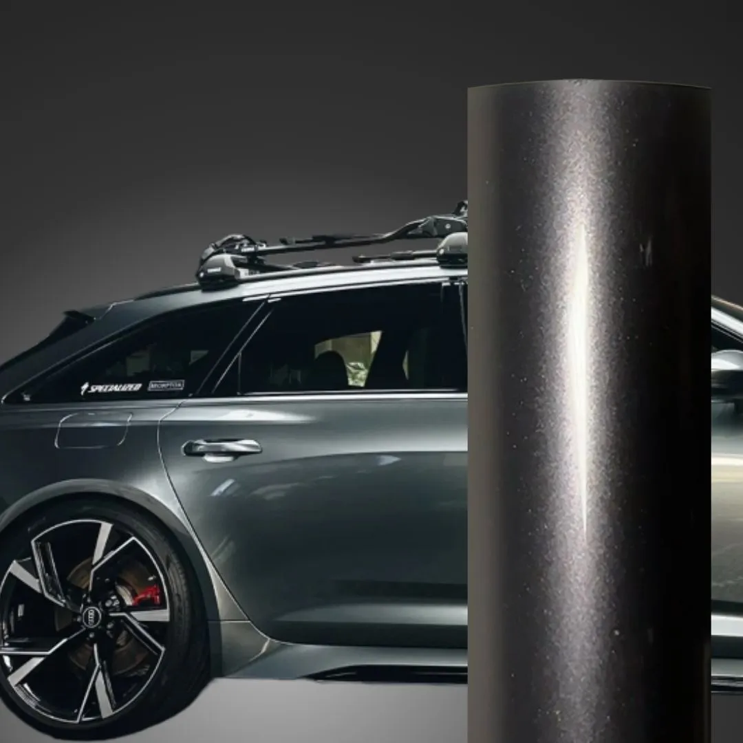 Gloss Metallic Battleship Grey Car Wrap