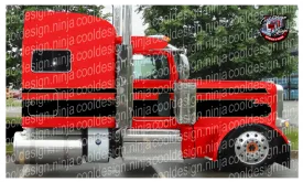Gold and Black Full Seminole Peterbilt Stripe Kit