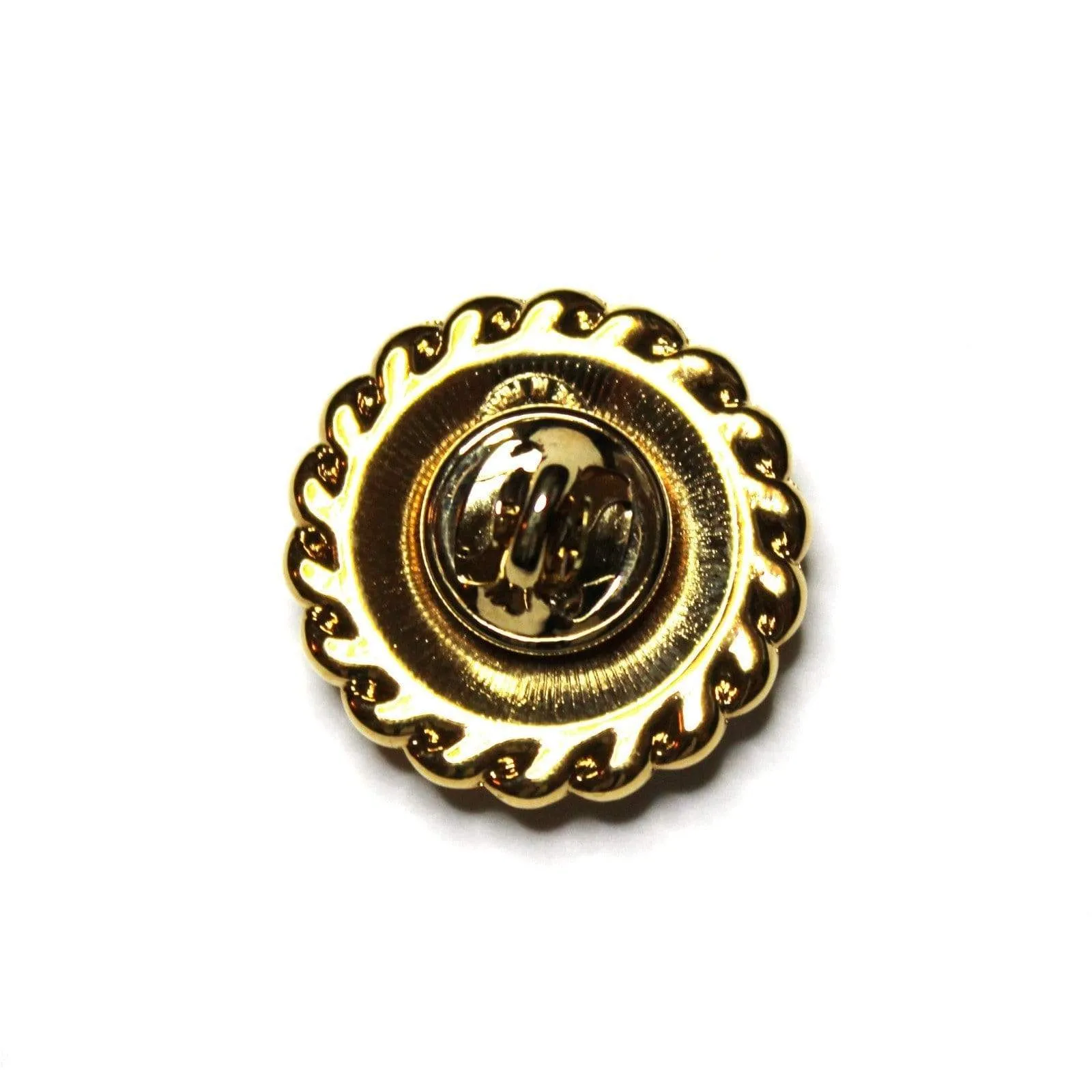 Gold Celine Logo Pin with Crystal Accents