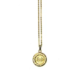 Gold Celine Paris Detailed Horse and Carriage Chain