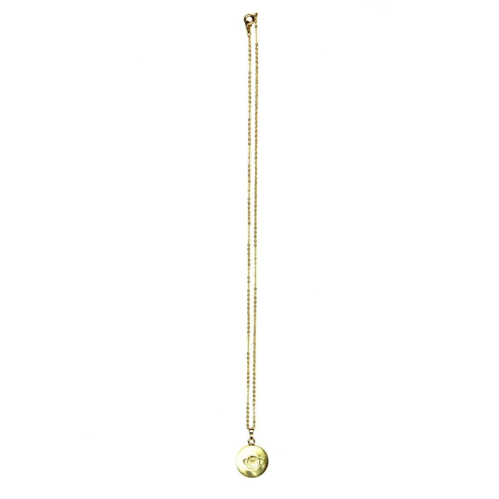 Gold Celine Paris Detailed Horse and Carriage Chain