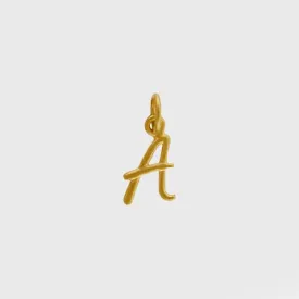 Gold Script Initial Pendant by Wallin   Buerkle FINAL SALE