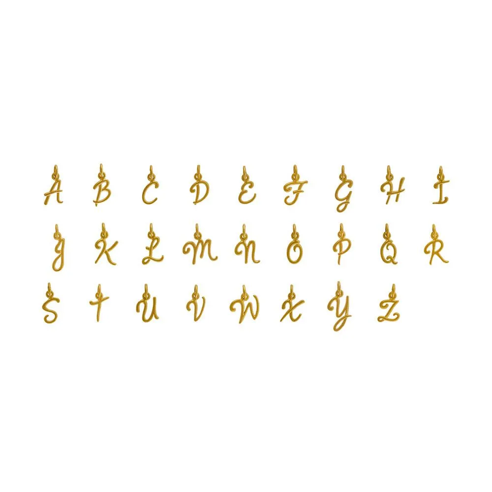 Gold Script Initial Pendant by Wallin   Buerkle FINAL SALE