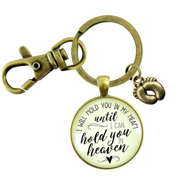 I Will Hold You In My Heart Keychain, Miscarriage Gift by Gutsy Goodness